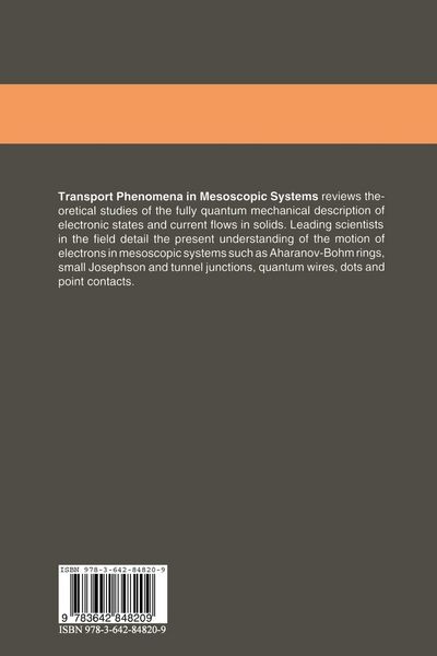 Produktbild: Transport Phenomena in Mesoscopic Systems