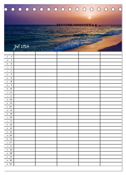 Produktbild: Idyllisches Florida / Familienplaner (Tischkalender 2026 DIN A5 hoch), CALVENDO Monatskalender