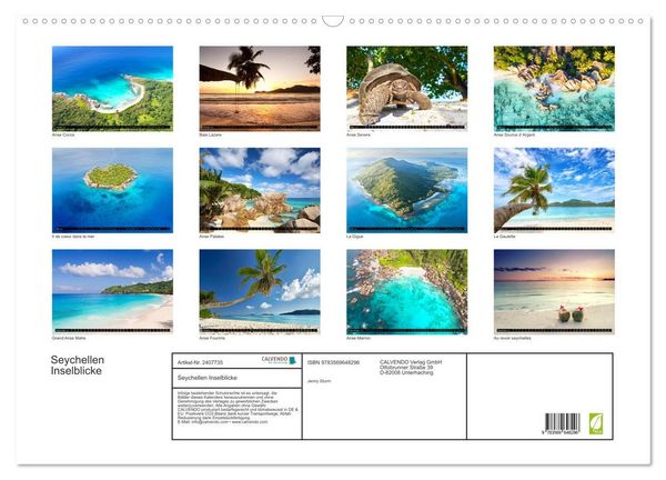 Produktbild: Seychellen Inselblicke (Wandkalender 2027 DIN A2 quer), CALVENDO Monatskalender