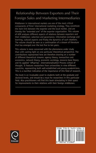 Produktbild: Relationship Between Exporters and Their Foreign Sales and Marketing Intermediaries