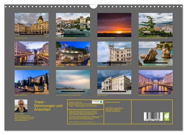 Produktbild: Triest - Stimmungen und Ansichten (Wandkalender 2026 DIN A3 quer), CALVENDO Monatskalender