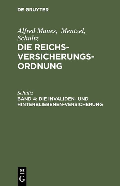 Produktbild: Die Invaliden- und Hinterbliebenen-Versicherung