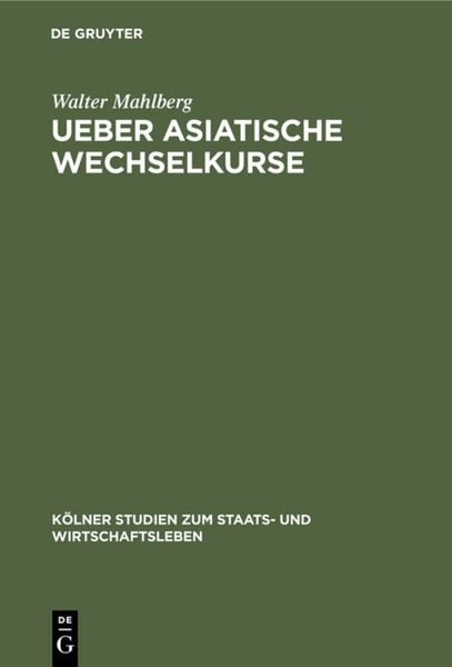 Produktbild: Ueber asiatische Wechselkurse