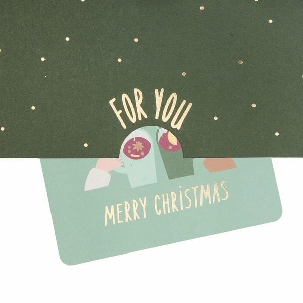 Produktbild: Pop Up Karte f&uuml;r Geldgeschenke, Weihnachtsmarkt, A5/C5 M