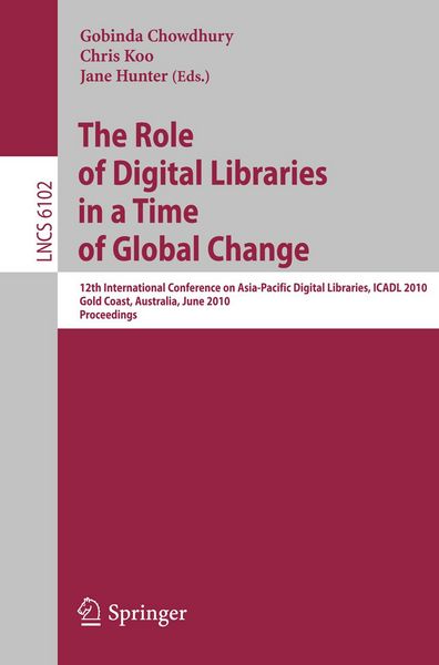 Produktbild: The Role of Digital Libraries in a Time of Global Change