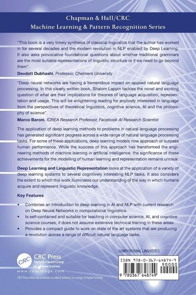 Produktbild: Deep Learning and Linguistic Representation
