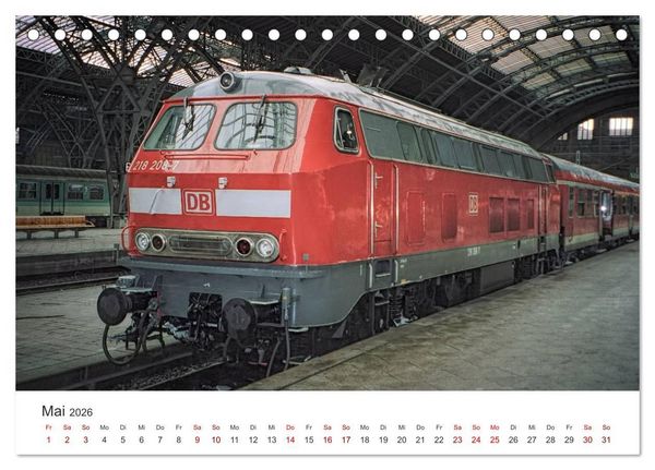 Produktbild: Deutsche Diesellokomotiven (Tischkalender 2026 DIN A5 quer), CALVENDO Monatskalender