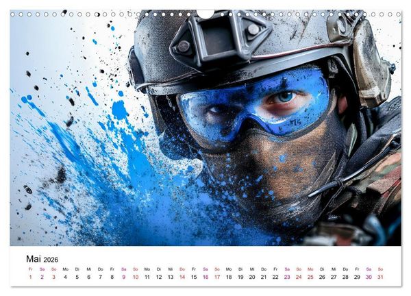 Produktbild: Paintball cool (Wandkalender 2026 DIN A3 quer), CALVENDO Monatskalender