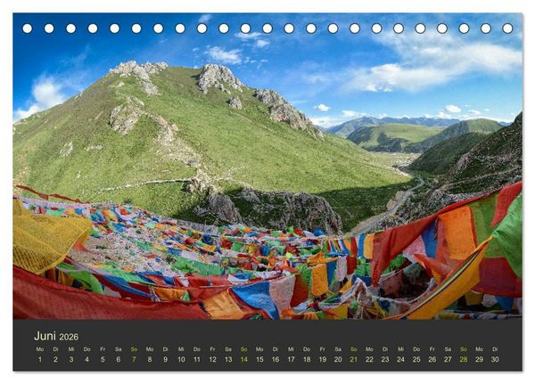 Produktbild: Kham - Tibets abgelegenes Hochland (Tischkalender 2026 DIN A5 quer), CALVENDO Monatskalender