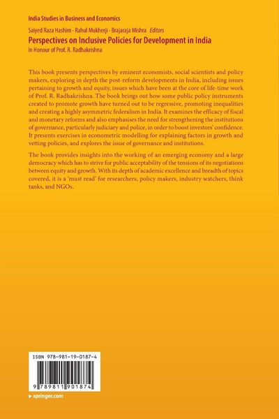 Produktbild: Perspectives on Inclusive Policies for Development in India