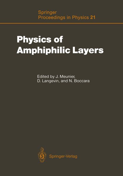 Produktbild: Physics of Amphiphilic Layers