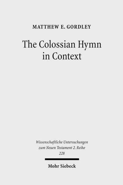 Produktbild: The Colossian Hymn in Context
