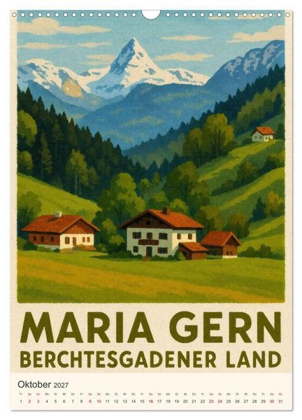 Produktbild: Alpine Impressionen Berchtesgadener Land (Wandkalender 2027 DIN A3 hoch), CALVENDO Monatskalender