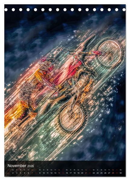 Produktbild: Motocross - einfach faszinierend (Tischkalender 2026 DIN A5 hoch), CALVENDO Monatskalender