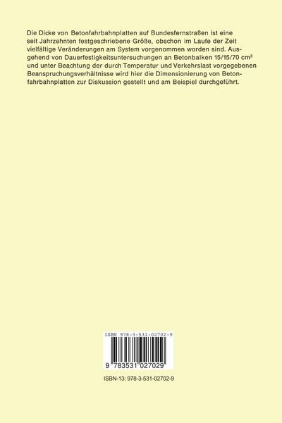 Produktbild: Zur Dauerfestigkeit von Beton unter besonderer Ber&uuml;cksichtigung der durch Temperatur und Verkehrslast vorgegebenen Beanspruchungsverh&auml;ltnisse bei Betonfahrbahnplatten