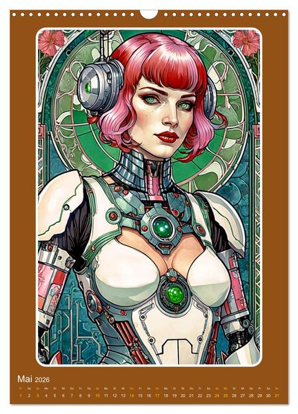 Produktbild: Weibliche Roboter (Wandkalender 2026 DIN A3 hoch), CALVENDO Monatskalender