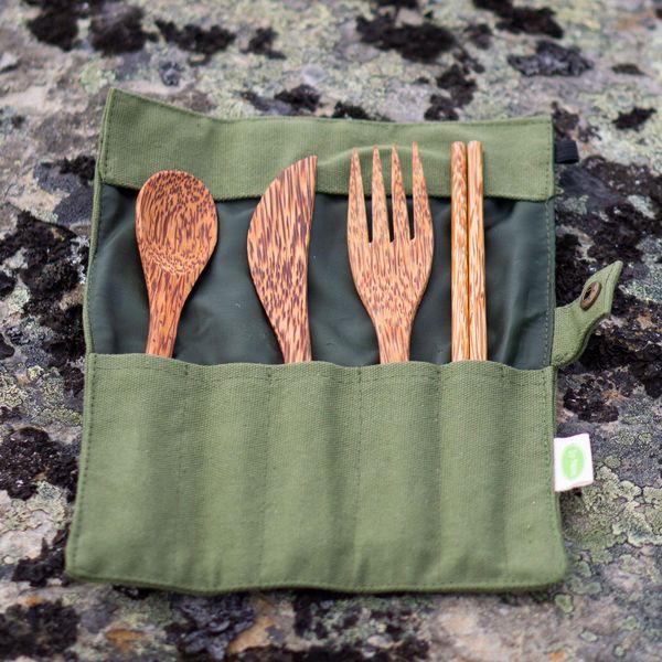Produktbild: Kokosnuss-Besteck Set &brvbar; 4er Set