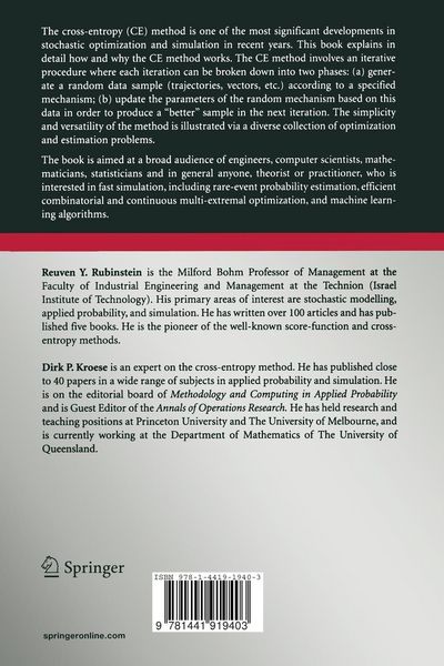 Produktbild: The Cross-Entropy Method