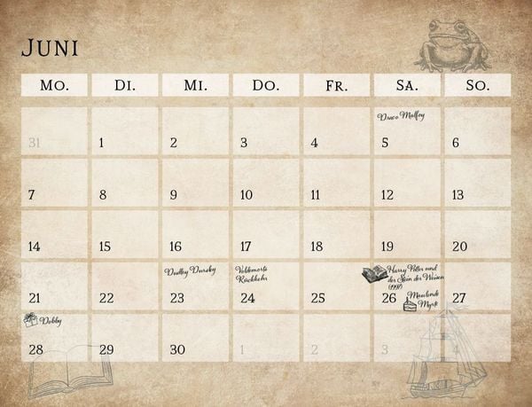 Produktbild: Der inoffizielle K&uuml;chenkalender f&uuml;r Harry Potter Fans 2027