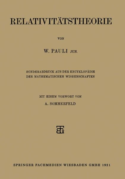 Relativitätstheorie, Taschenbuch von W. Pauli, Vieweg & Teubner, 9783663152644
