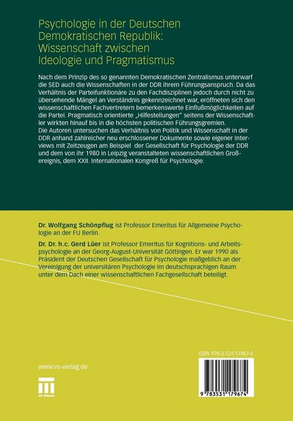 Psychologie in der Deutschen Demokratischen Republik: Wissenschaft zwischen Ideologie und Pragmatismus
