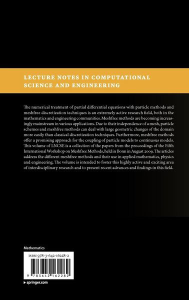Produktbild: Meshfree Methods for Partial Differential Equations V