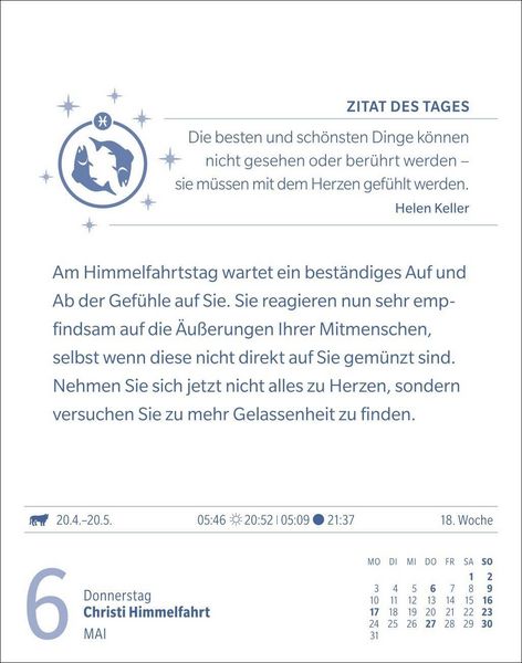 Produktbild: Fische Sternzeichenkalender 2027 - Tagesabrei&szlig;kalender - Ihr Horoskop f&uuml;r jeden Tag