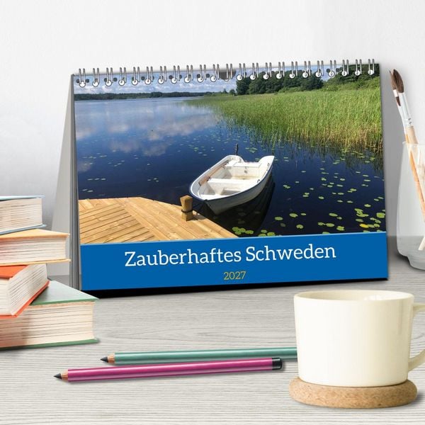 Produktbild: Verzaubertes Schweden (Tischkalender 2027 DIN A5 quer), CALVENDO Monatskalender