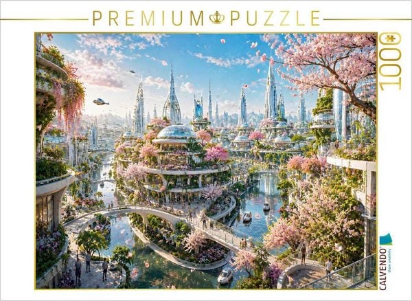 CALVENDO Puzzle Die Stadt der Blüten | 1000 Teile Lege-Größe 64 × 48 cm Foto-Puzzle für glückliche Stunden