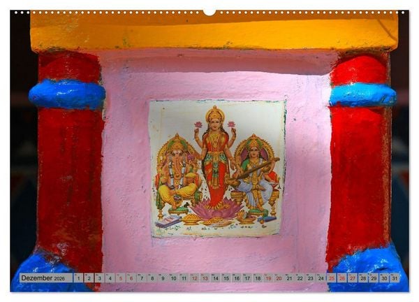 Produktbild: Typisch Indien - Ganesha der Elefantengott (hochwertiger Premium Wandkalender 2026 DIN A2 quer), Kunstdruck in Hochglanz