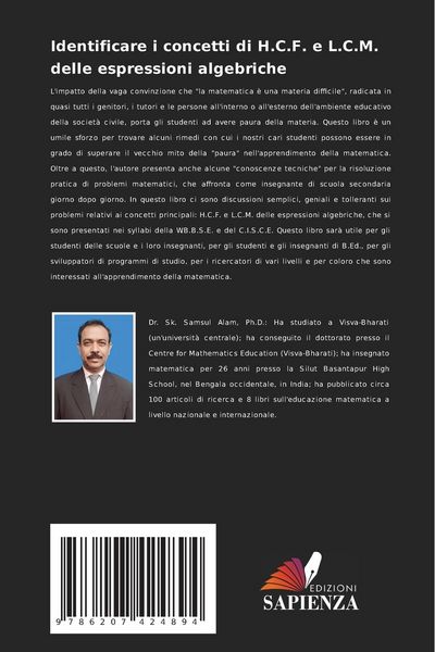 Produktbild: Identificare i concetti di H.C.F. e L.C.M. delle espressioni algebriche
