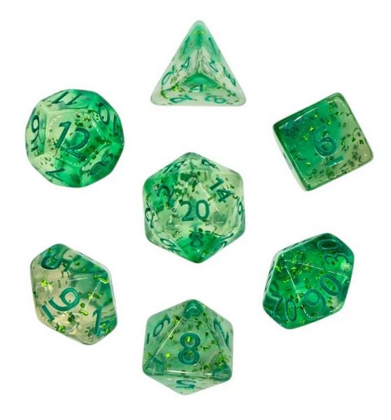 Pegasus DIC17972 - Würfelset Confetti: Green Sulfer (7)