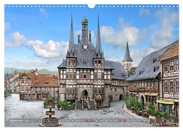 Produktbild: Sachsen-Anhalt - Orte zur Kaiserzeit in Farbe - Fotos restauriert und koloriert (Wandkalender 2026 DIN A3 quer), CALVENDO Monatskalender