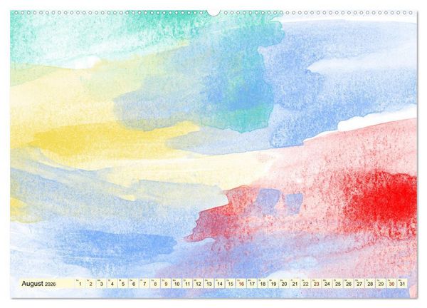 Produktbild: Kreativ-Kalender Aquarell. Bastelkalender zum Selbstgestalten (Wandkalender 2026 DIN A2 quer), CALVENDO Monatskalender