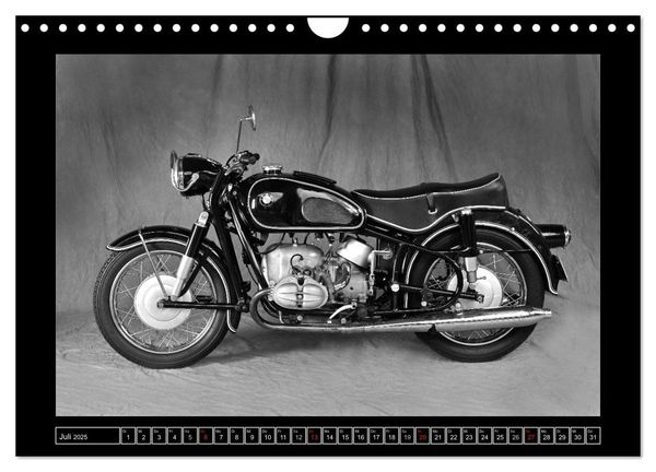 Produktbild: BMW R69S in schwarzweiss (Wandkalender 2025 DIN A4 quer), CALVENDO Monatskalender