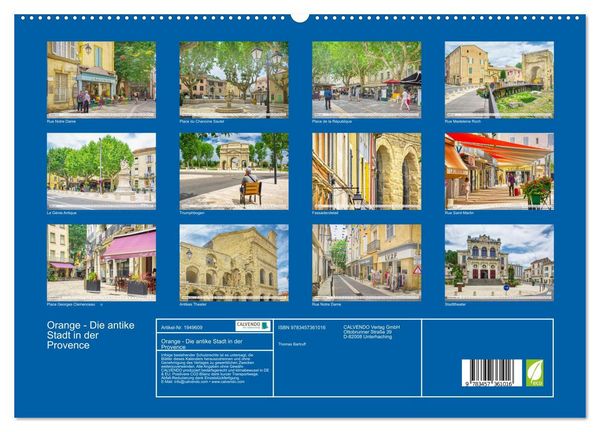 Produktbild: Orange - Die antike Stadt in der Provence (hochwertiger Premium Wandkalender 2026 DIN A2 quer), Kunstdruck in Hochglanz