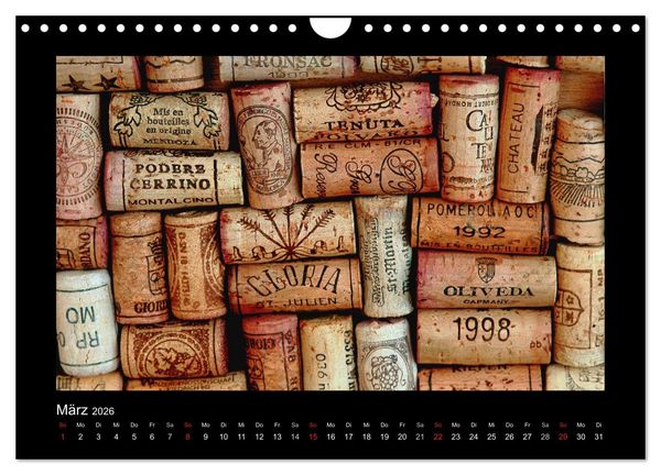 Produktbild: Wein - Reben, Wingerte und historische Weinkeller (Wandkalender 2026 DIN A4 quer), CALVENDO Monatskalender