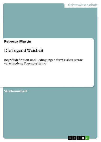 Produktbild: Die Tugend Weisheit