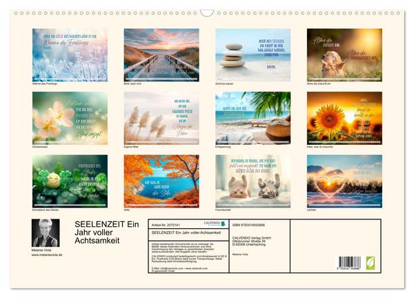 Produktbild: SEELENZEIT Ein Jahr voller Achtsamkeit (Wandkalender 2026 DIN A2 quer), CALVENDO Monatskalender