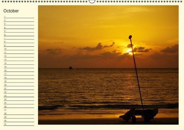 Produktbild: Colours by the sea / Birthday Calendar / UK-Version (Wall Calendar perpetual DIN A2 Landscape)