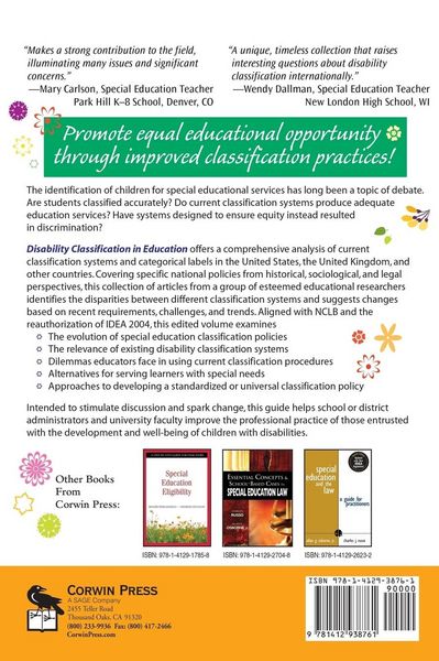 Produktbild: Disability Classification in Education