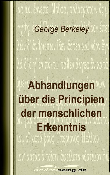 Produktbild: Abhandlungen &uuml;ber die Principien der menschlichen Erkenntnis