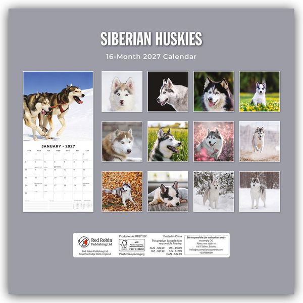 Produktbild: Siberian Huskies &ndash; Sibirischer Husky &ndash; Sibirische Huskys 2027 &ndash; 16-Monatskalender