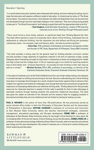 Produktbild: Thinking Beyond the Test