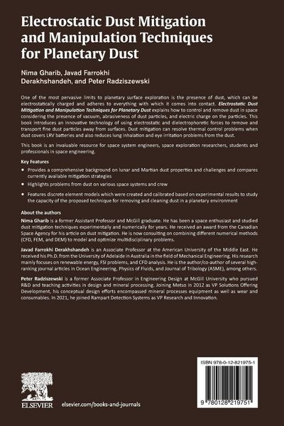 Produktbild: Electrostatic Dust Mitigation and Manipulation Techniques for Planetary Dust
