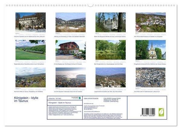 Produktbild: K&ouml;nigstein - Idylle im Taunus (Wandkalender 2026 DIN A2 quer), CALVENDO Monatskalender