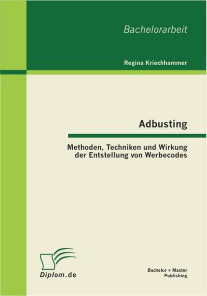 Produktbild: Adbusting: Methoden, Techniken und Wirkung der Entstellung von Werbecodes