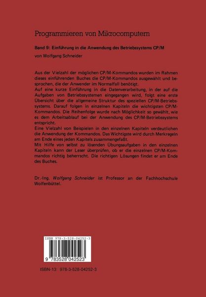 Produktbild: Einf&uuml;hrung in die Anwendung des Betriebssystems CP/M