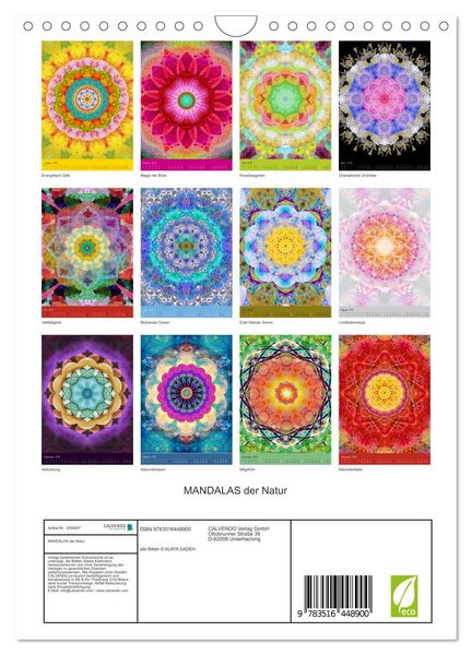 Produktbild: MANDALAS der Natur (Wandkalender 2026 DIN A4 hoch), CALVENDO Monatskalender