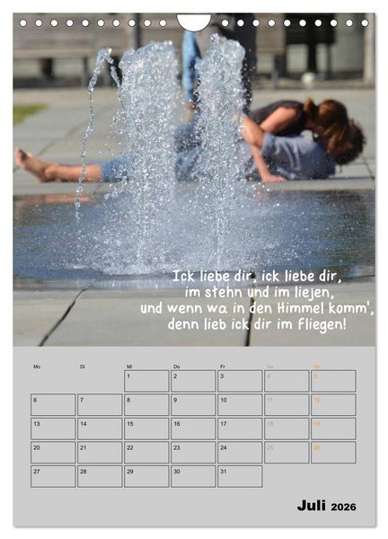 Produktbild: Berliner Stra&szlig;enfoto Kalender 2026 (Wandkalender 2026 DIN A4 hoch), CALVENDO Monatskalender